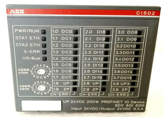 ABB CI502-PNIO 1SAP220700R0001 Interface module. PROFINET IO RT-apparaat. 8 DI: 24VDC. 8