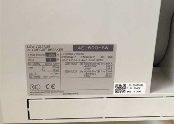 MITSUBISHI 1600A ACB AE1600-SW Lage Spanning Functionele Luchtcircuit Breaker 3P Fix Nieuw