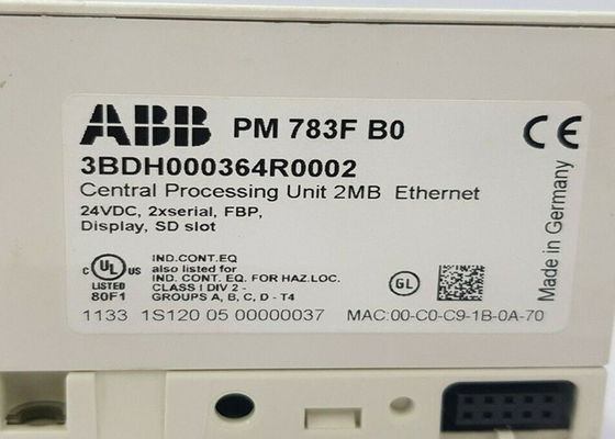 ABB U3BDH000364R0001 PM783F, centrale verwerkingseenheid, 2M 2Mb
