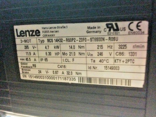 LENZE MCS 14H32-RS0P2-Z0F0-ST6S00N-R0SU Nominaal vermogen 15 kW Industriële servo-aandrijvingen