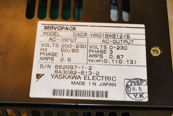 Yaskawa CACR-HR01BAB12Y5 Servo Drive Dynamisch bereik 35 DB