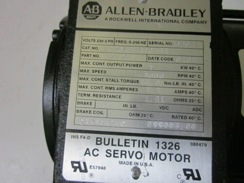 AB 1326AB-A1G-11 SERV MTR 16-IN-LB 5K-RPM STD INCH voor industriële toepassingen