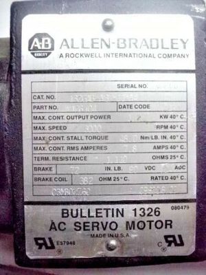 Oppergrensschakelaars AB 1326AB-A3E-11-A4 SERV MTR 48IN-LB 3K-RPM 90V BRK STD INCH