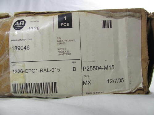 AB 1326-CPC1-RAL-015 Kabels voor 460 V wisselstroomservomotoren