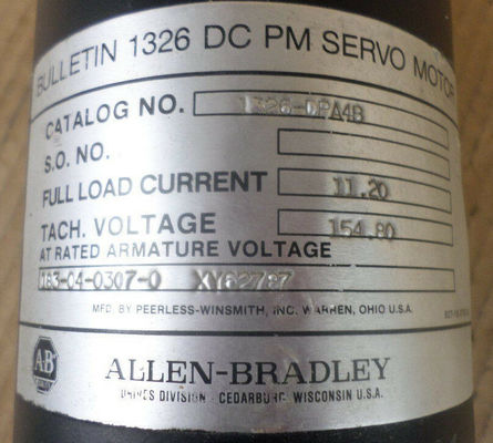 Versatile AB 1326-DPA4B Allen Bradley DC servomotor voor verschillende machinebehoeften
