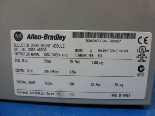 Alleen-Bradley 2093-ASP06 Kinetix 2000 Multi-axis Servo Drive