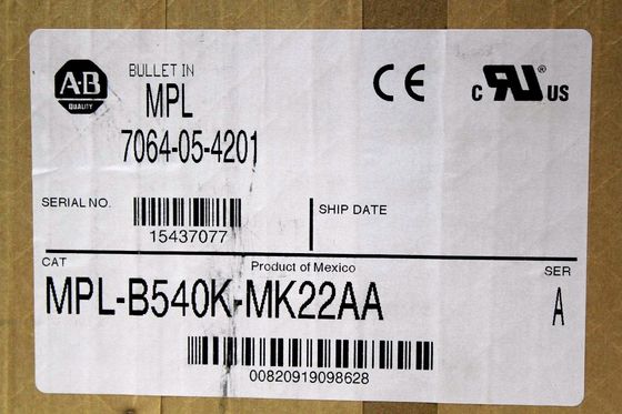 Allen-Bradley MPL-B540K-MJ22AA MPL-serie MPL 480V AC roterende servomotor