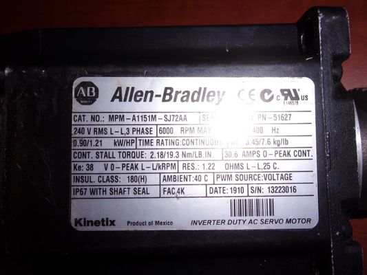 Alleen-Bradley MPM-A1151M-SJ72AA MPM-serie MPM 240V AC-roterende servomotor