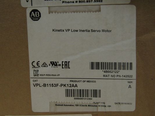 Allen-Bradley VPL-B1153F-PK12AA Kinetix VP Servomotor met lage traagheid