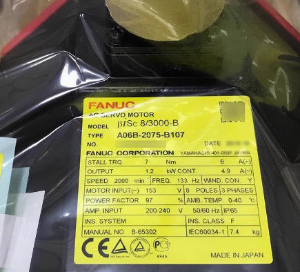 FANUC Fanuc Servomotor A06B-2075-B107 Beta is8 Vierachs Mf-systeem