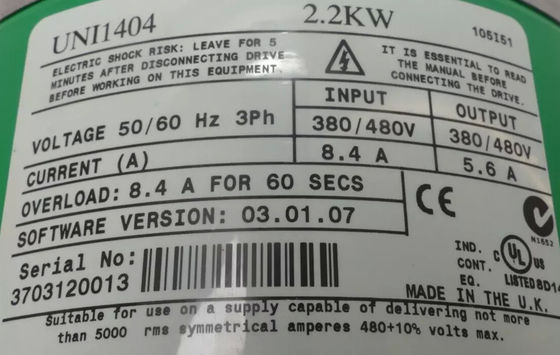 EMERSON UNI1404 Beheertechnieken Emerson Unidrive Frequenzumrichter