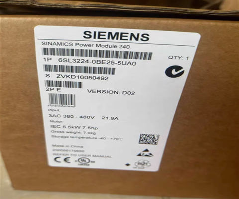 6SL3224-0BE34-5AA0 van de de Voedingmodule van Siemens Overtollige de Machtsmodule PM240 van Sinamics G120