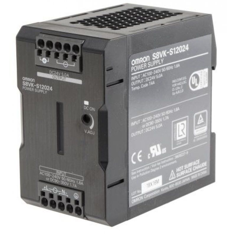 DE SCHAKELAARwijze 120 WATTS 24 VAN OMRON S8VK-S12024 VDC 5 AMPÈRE 100-240 VAC DUW BINNEN
