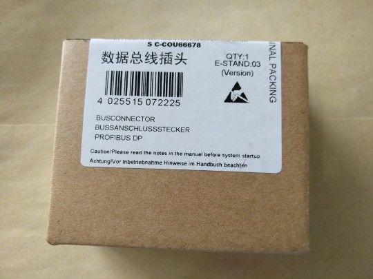 6ES7972-0BA12-0XA0 DP van Siemens SIMATIC, Verbindingsstop voor PROFIBUS tot 12 90°-van de kabelmbit/s afzet