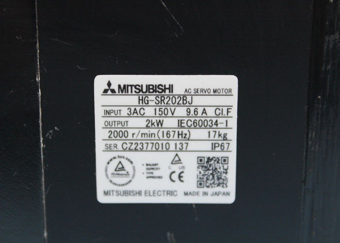 Nieuwe Industriële AC de Servomotor Hg-SR202BJ 2KW Motoren 3AC 9.6A 150V van MITSUBISHI in Voorraad