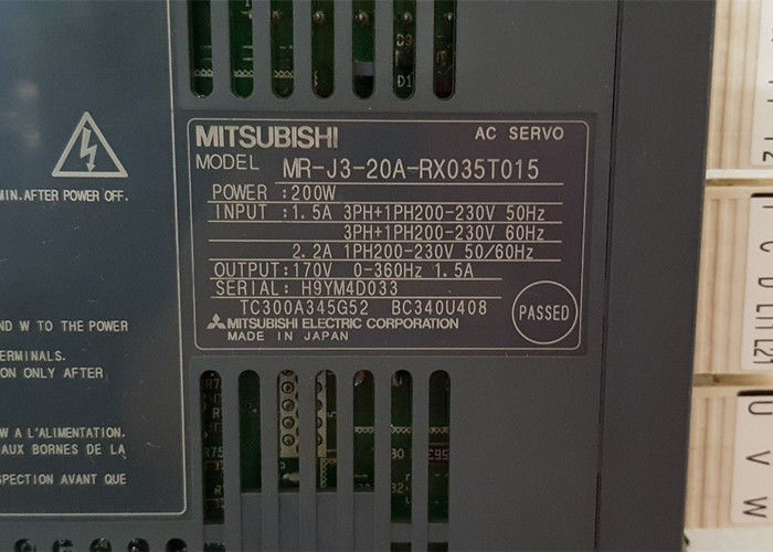 200W de Versterker1.5a Industriële DRIVE van MITSUBISHI M.-j3-20a-RX035T015 AC Servooutput 170V