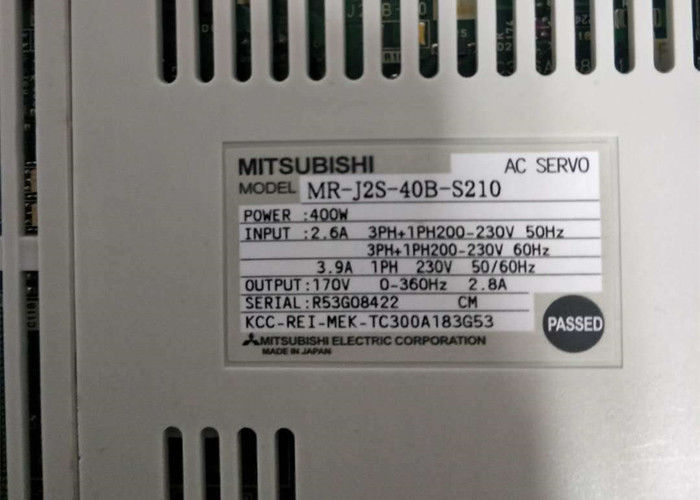 Industriële Servo de Aandrijvings M.-j2s-40b-S210 400W 230V 170V Versterker van Mitsubishi Melservo 3PH