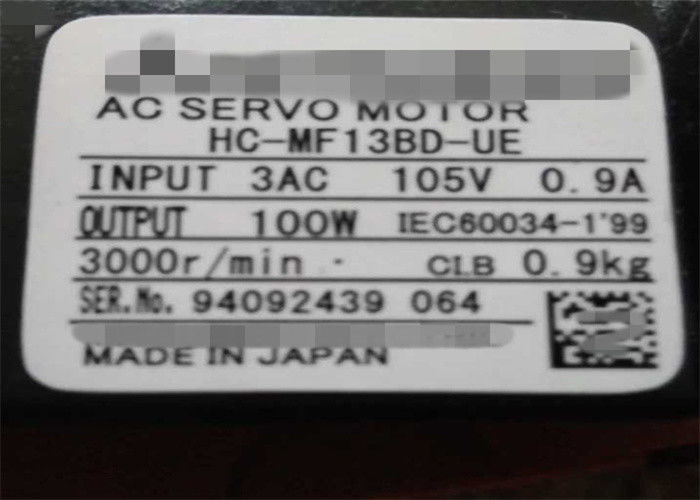 De Motoren hc-mf13bd-UE Elektrische AC Servomotor van Mitsubishi 100W NIEUW in voorraad