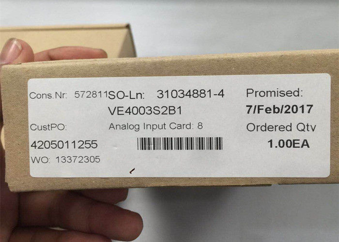 Analoge de Inputkaart VE4003S2B1, 8 CH, 4-20mA, HERT, NIEUWE REEKS 2 van EMERSON DELTAV