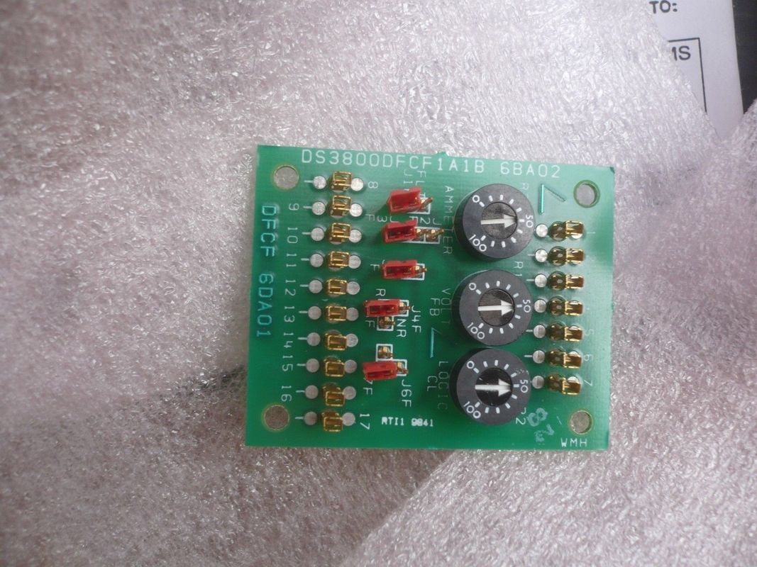 GE DS3800DFCF heeft 17 single-pin connectoren en 3 potentiometers voor het aanpassen van de stroom