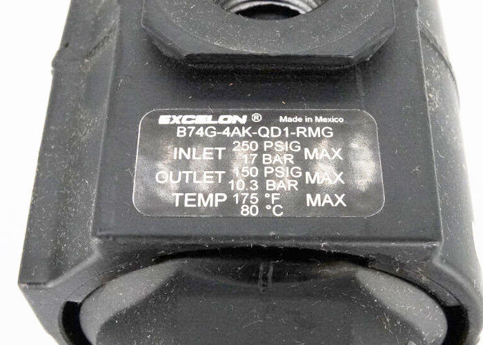 B74G-4AK-QD1-RMG Filter metalen schaal met zichtglas met 1/2 &quot;PTF-poorten