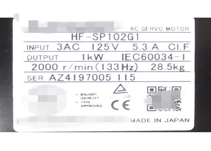 MITSUBISHI Industrial Compact Servo Motor Unit HF-SP102G1 (1/6) Versnelling CNVM-6120-6