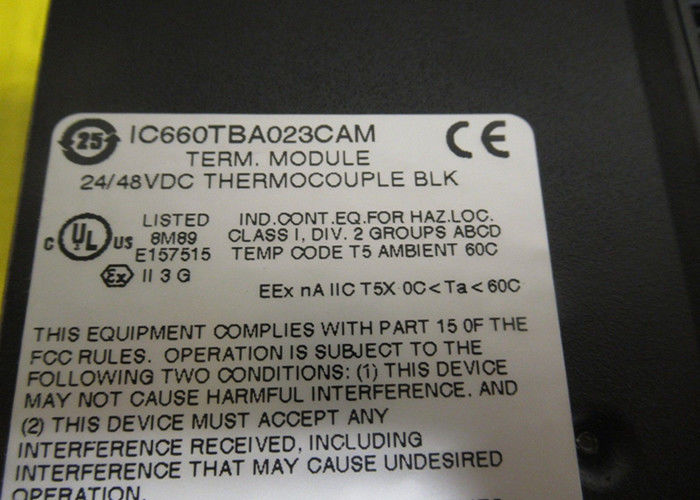 IC660TBA023 GE Fanuc terminal assembly,thermocouple blok met een nominale spanning van 24/48 Volt DC
