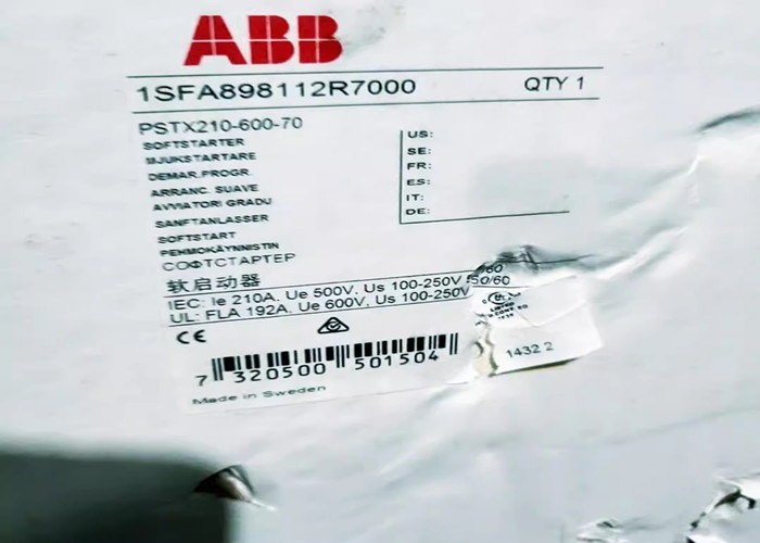 PSTX210-600-70 heeft een nominale maximale bedrijfsstroom van 210 A met een bedrijfsspanning van 208...600 V AC