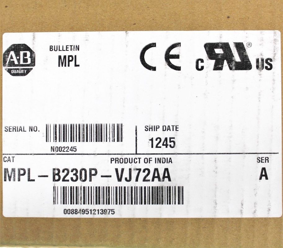 Alleen-Bradley MPL-B230P-VJ72AA MPL-serie MPL 480V AC roterende servomotor